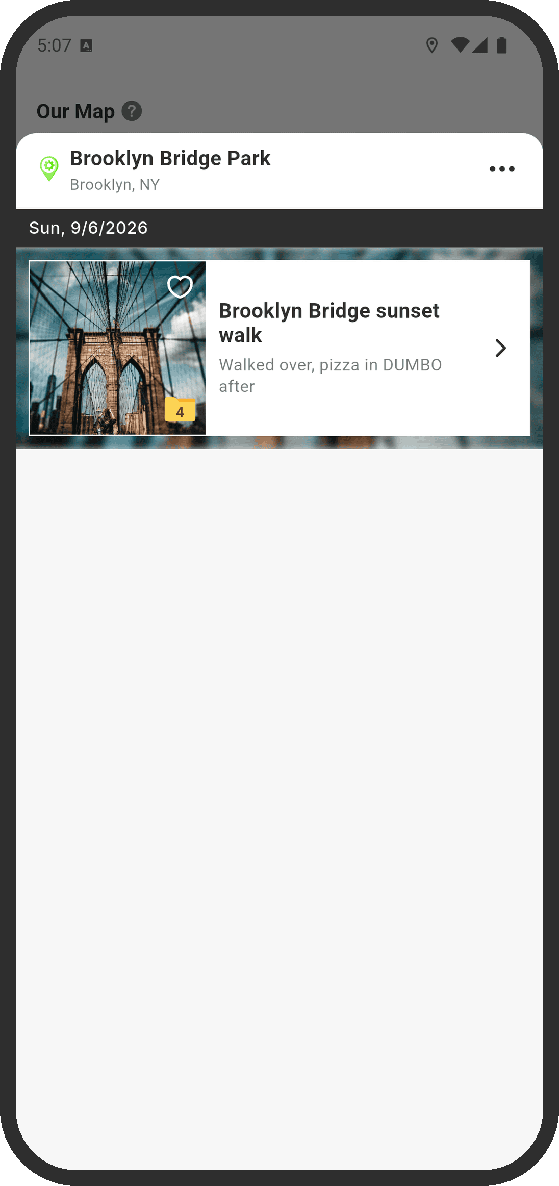 See memories grouped by place