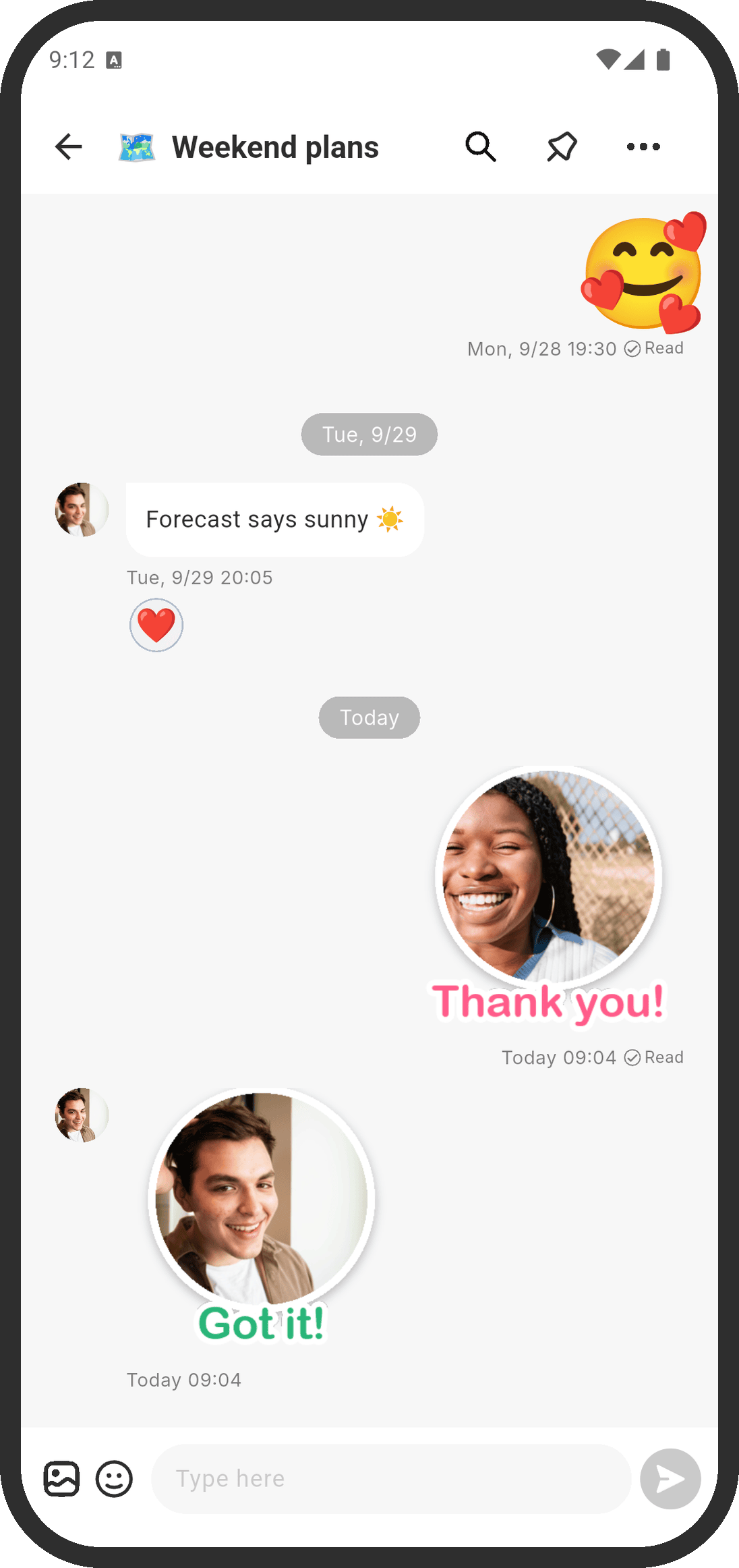 Chatting in a thread